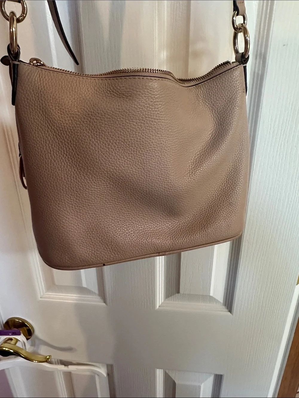 Michael Kors Beige Leather Shoulder Bag